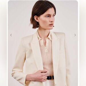 NWOT Nili Lotan IVORY DIANE OVERSIZED BLAZER Size 8